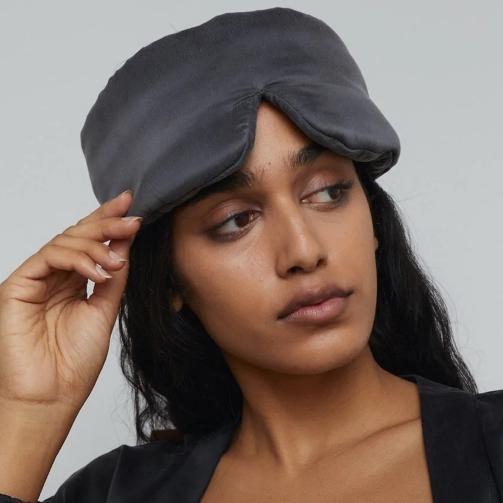 Lunya Washable Silk Weighted Sleep Mask - Meditative Grey